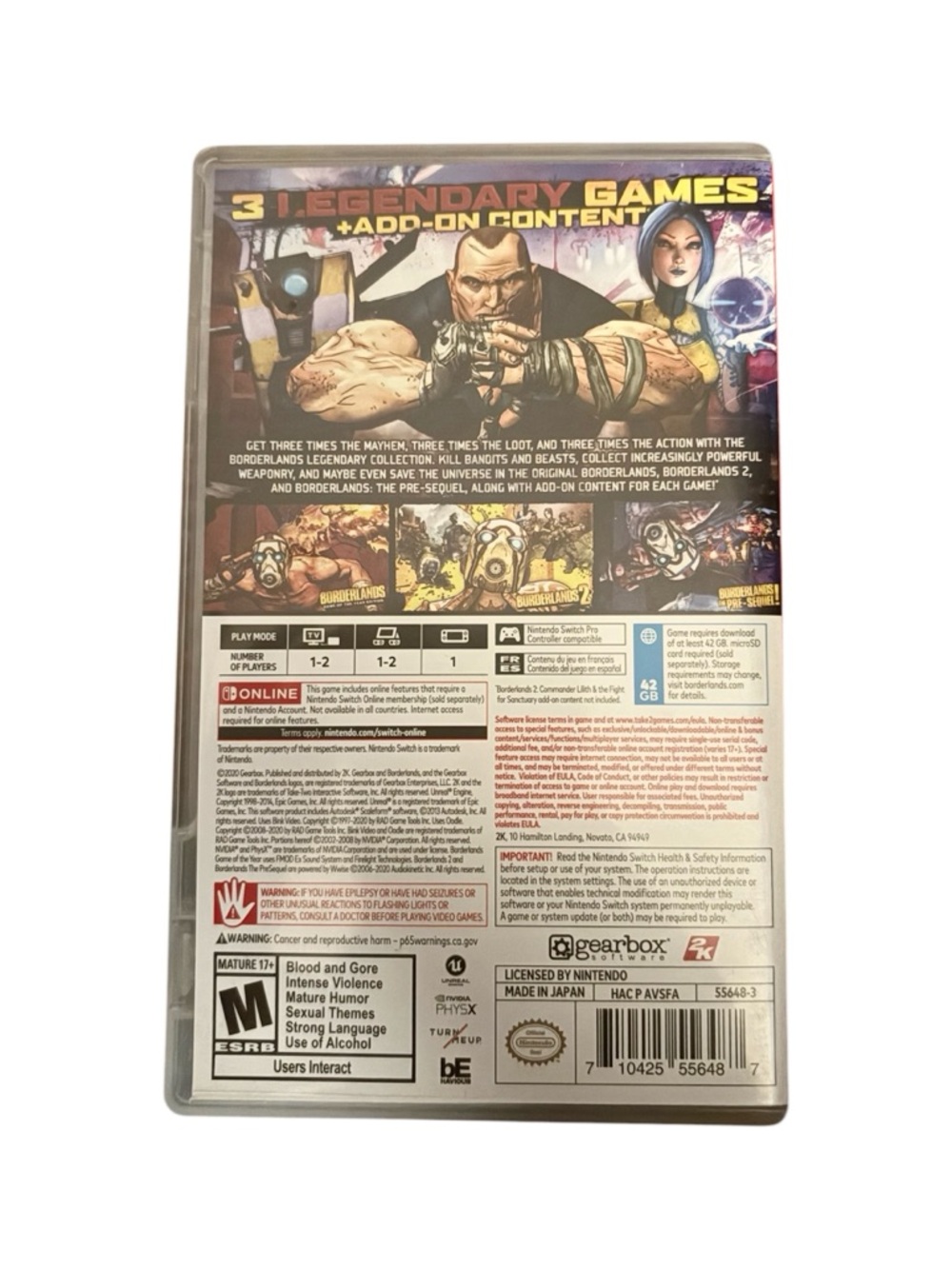 Nintendo Switch Borderlands Legendary Collection Game with Case - Picture 2 of 3